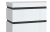 Široká úložná komoda Campania 161 cm, biela/antracit