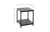 Odkladací stolík Lugano 40x40 cm, čierny