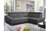 Rohová sedacia súprava Brico, stredne šedá látka, pravý roh