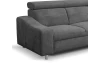 Rohová sedacia súprava Brico, stredne šedá látka, pravý roh