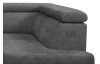 Rohová sedacia súprava Brico, stredne šedá látka, pravý roh