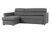 Rohová sedacia súprava Livia, tmavo šedá látka, ľaý roh