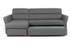 Rohová sedacia súprava Livia, tmavo šedá látka, ľaý roh
