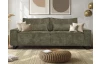 Trojmiestna pohovka Cassino, olivovo zelená tkanina