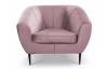 Kreslo Olivio, svetlo ružová zamatová látka