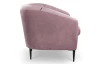 Kreslo Olivio, svetlo ružová zamatová látka