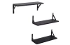 Súprava 3 kusov políc Lamezia, čierna