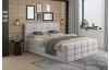 Posteľ boxspring Shadow 180x200 cm, svetlo šedá štruktúrovaná látka