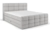 Posteľ boxspring Shadow 180x200 cm, svetlo šedá štruktúrovaná látka