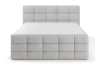 Posteľ boxspring Shadow 180x200 cm, svetlo šedá štruktúrovaná látka