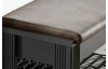 Jedálenská lavica s polstrovaním Jasmin, grafit/hnedá látka