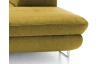 Rohová sedacia súprava Fabio, žltá látka, pravý roh
