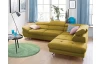 Rohová sedacia súprava Fabio, žltá látka, pravý roh
