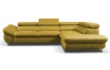 Rohová sedacia súprava Fabio, žltá látka, pravý roh
