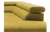 Rohová sedacia súprava Fabio, žltá látka, pravý roh