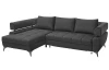 Rohová sedacia súprava Paris, antracitová látka, ľavý roh