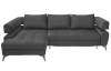 Rohová sedacia súprava Paris, antracitová látka, ľavý roh