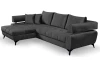 Rohová sedacia súprava Paris, antracitová látka, ľavý roh
