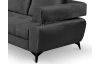 Rohová sedacia súprava Paris, antracitová látka, ľavý roh