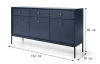 Široká komoda Mono, tmavo modrá
