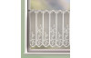 Žakárová vitrážová záclona Bistro 135x75 cm, biely kvetinový vzor
