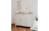 Komoda so zásuvkou Bergen, biela/dub artisan