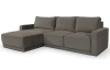 Rohová sedacia súprava Selva, šedo-hnedá látka