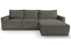 Rohová sedacia súprava Selva, šedo-hnedá látka