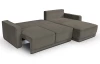 Rohová sedacia súprava Selva, šedo-hnedá látka