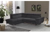 Rohová sedacia súprava Gisele, antracitová látka, ľavý roh