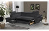 Rohová sedacia súprava Gisele, antracitová látka, ľavý roh