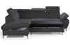 Rohová sedacia súprava Gisele, antracitová látka, ľavý roh