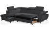 Rohová sedacia súprava Gisele, antracitová látka, ľavý roh