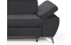 Rohová sedacia súprava Gisele, antracitová látka, ľavý roh