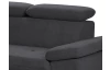Rohová sedacia súprava Gisele, antracitová látka, ľavý roh
