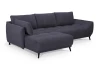 Rohová sedacia súprava Allegra, hlbinná modrá látka, ľavý roh