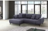 Rohová sedacia súprava Allegra, hlbinná modrá látka, ľavý roh