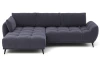 Rohová sedacia súprava Allegra, hlbinná modrá látka, ľavý roh