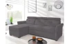 Rohová sedacia súprava Harris, tmavo šedá tkanina, ľavý roh