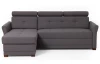 Rohová sedacia súprava Harris, tmavo šedá tkanina, ľavý roh