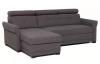 Rohová sedacia súprava Harris, tmavo šedá tkanina, ľavý roh