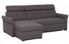 Rohová sedacia súprava Harris, tmavo šedá tkanina, ľavý roh