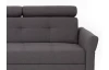 Rohová sedacia súprava Harris, tmavo šedá tkanina, ľavý roh