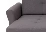 Rohová sedacia súprava Harris, tmavo šedá tkanina, ľavý roh