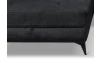 Rohová sedacia súprava Sergio, čierna látka, ľavý roh