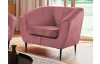Kreslo Olivio, tmavo ružová zamatová látka