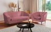 Kreslo Olivio, tmavo ružová zamatová látka