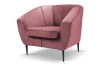 Kreslo Olivio, tmavo ružová zamatová látka