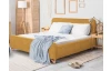 Posteľ Flamingo 180x200 cm, žltá štruktúrovaná tkanina