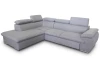 Rohová sedacia súprava Viera, svetlo šedá tkanina, ľavý roh